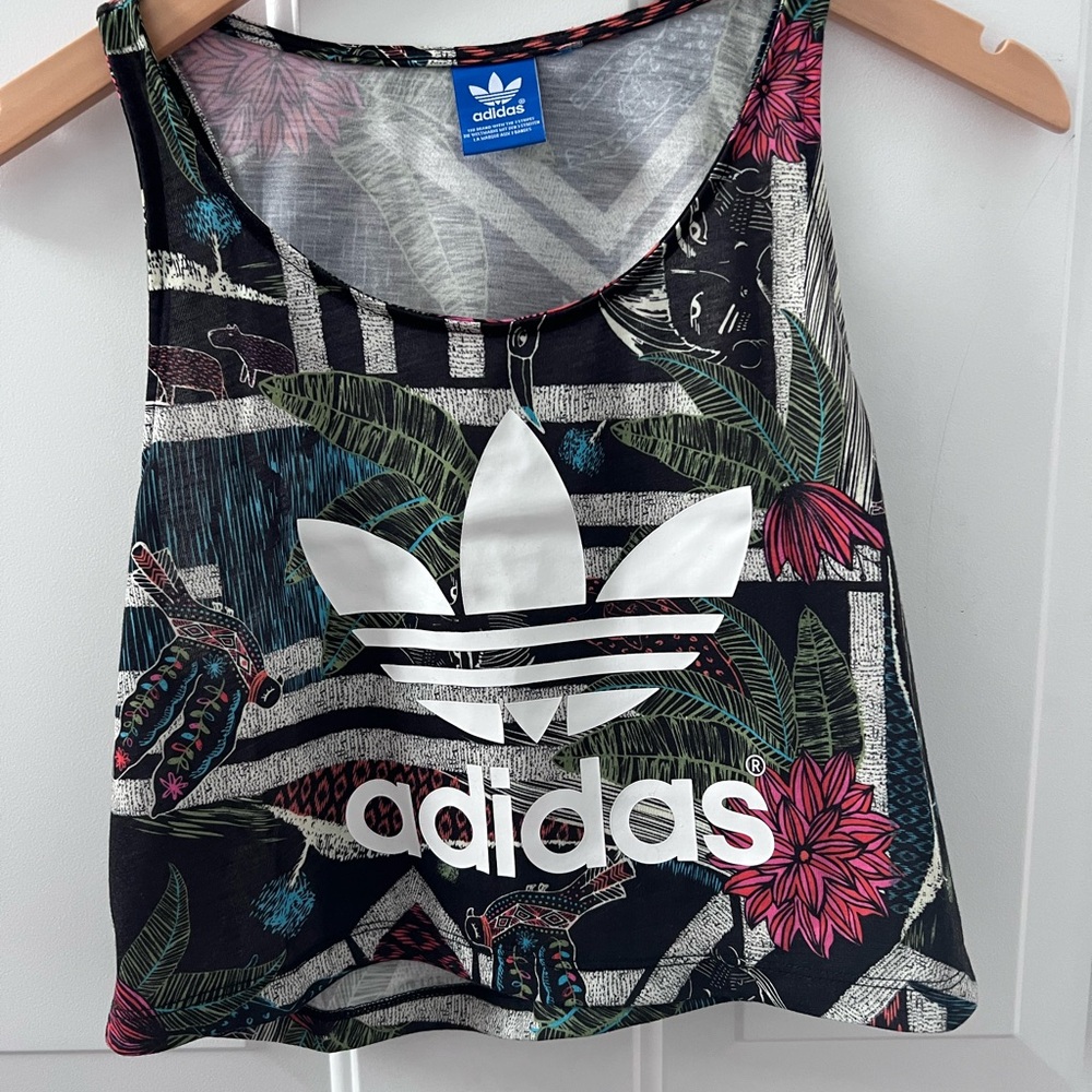 Adidas Multicolor Graphic Crop Top
